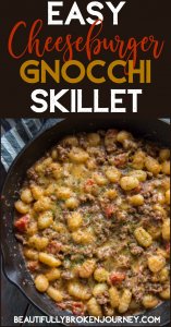 This easy and delicious cheeseburger gnocchi skillet is bursting with flavor!